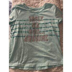 Arizona girls sz. 20.5 plus (XXL) aqua t-shirt. Cute, great shape